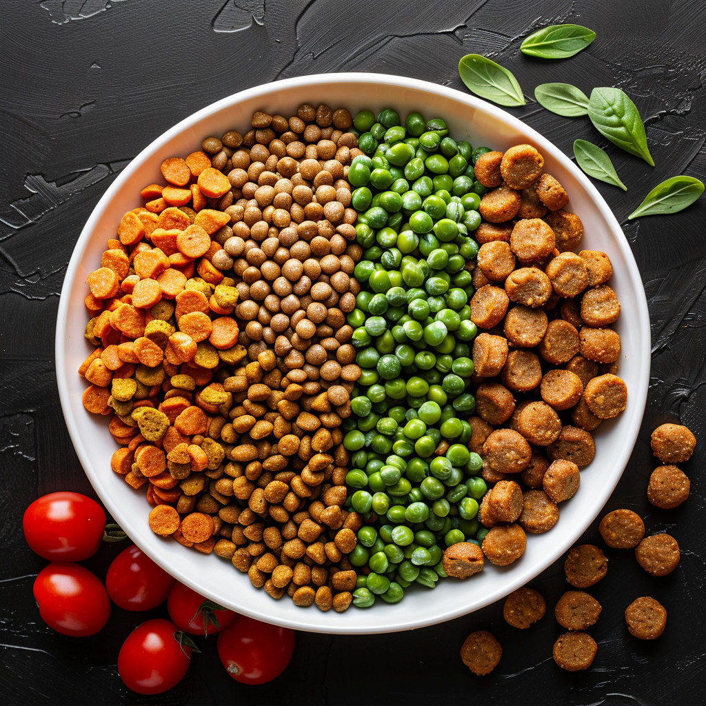 ingredients bio pour la nourriture pour chat.