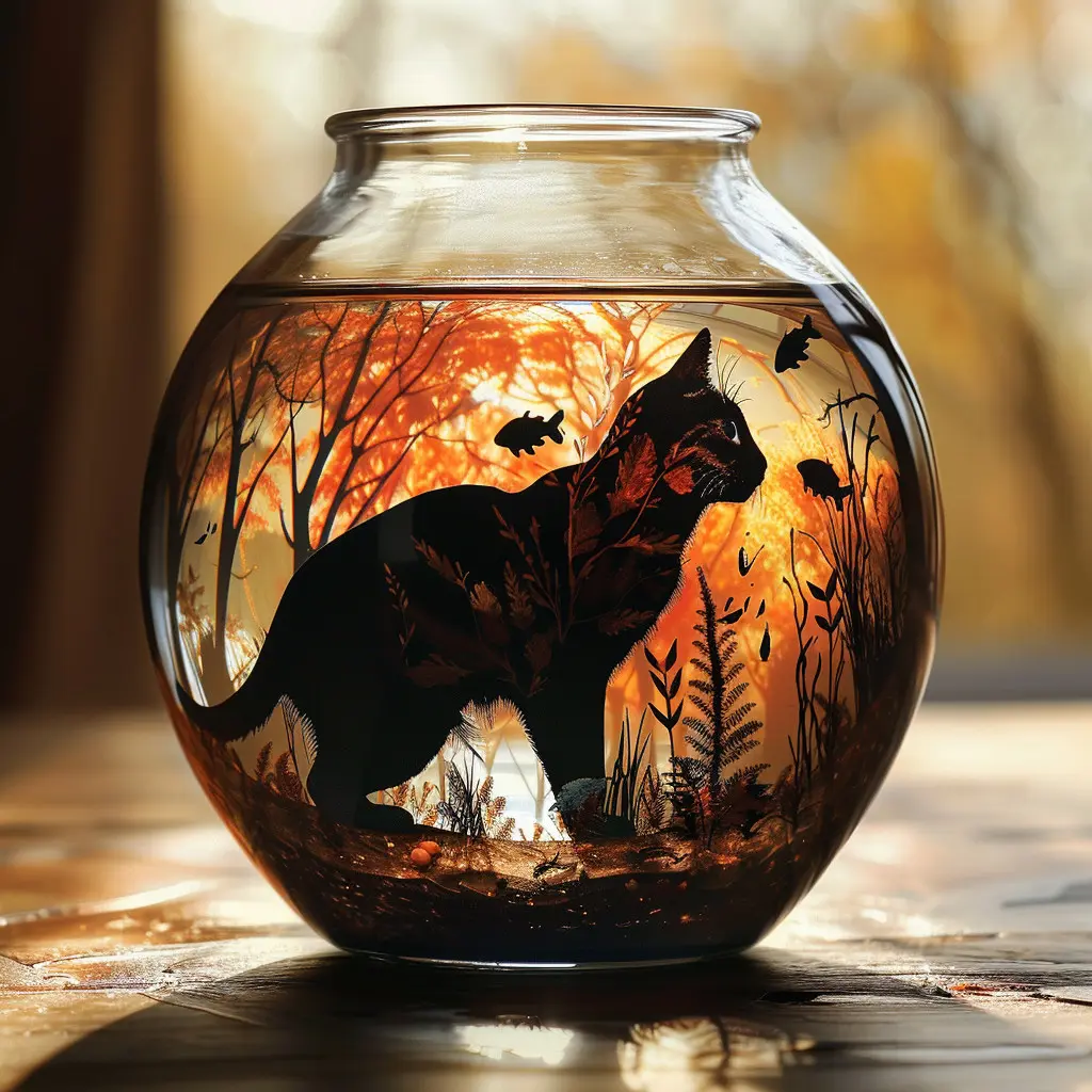 les chat est un pr&eacute;dateur naturel pour les poissons.