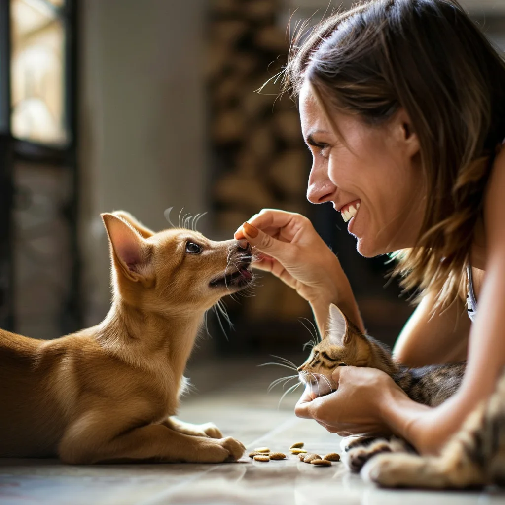 presenter un chaton &agrave; un chien