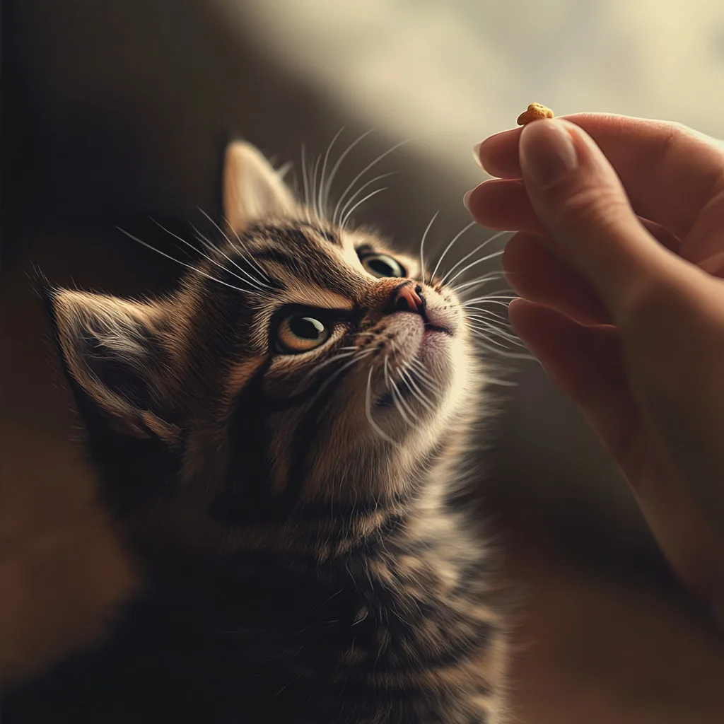 r&eacute;compenser un chaton timide